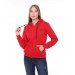 Backpacker Kadın Sweatshirt Kapüşonlu Fermuarlı Kırmızı