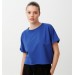 Nors Oversize Crop Kadın T-Shirt Saks Mavi