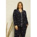 Kadın Büyük Beden Pijama Takımı Uzun Kollu Pamuklu Francesca38