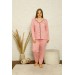 Kadın Büyük Beden Pijama Takımı Uzun Kollu Pamuklu Francesca41