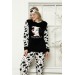 Kadın Pijama Takımı Polar Yumuşacık Soft Kış Ev Giyimi Malu74