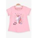 Kız Çocuk Tişört Unicorn Somon Soft Giyim (2-6 Yaş)