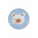 Andywawa Erkek Bebek Ayıcık Desenli Mavi Kadife Mont Ac22325