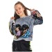 Kız Çocuk Batik Kız Desenli Crop Sweatshirt