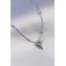 316L Çelik Gümüş Renk Kalp Figür Minimal Top Detay Kadın Kolye - Bj-Bko7297