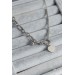 316L Çelik Gümüş Renk Tiffany Detay Kadın Kolye - Bj-Bko7670