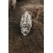 Antik Gümüş Renk Ejderha Kafası Model Ayarlanabilir Erkek Yüzük - Bj-Ey614