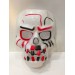 Beyaz Üzeri Rengarenk Korku Dişli Kafatası Maskesi 30X22 Cm