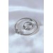 Çelik Gümüş Renk Daire Figür Erkek Bileklik Yüzük Seti - Bj-Eb3593