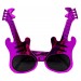 Fuşya Renk Rockn Roll Gitar Şekilli Parti Gözlüğü 15X15 Cm
