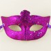 Mor Renk Simli Yıldızlı Kostüm Partisi Maskesi 17X10