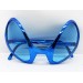 Retro Gözlük - 80 Li 90 Lı Yıllar Parti Gözlüğü Mavi Renk 8X13 Cm