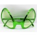 Retro Gözlük - 80 Li 90 Lı Yıllar Parti Gözlüğü Yeşil Renk 8X13 Cm