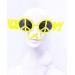 Sarı Renk Groom Yazılı Bıyıklı Damat Gözlüğü 7X21 Cm
