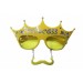 Sarı Üzeri Gümüş Renk Prenses Yazılı Parti Gözlüğü 10X17 Cm