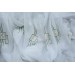 Broide Kareli̇ Çi̇çek Beyaz Renk Tek Kanat Hazır Dikilmiş Pileli Fon Perde 300*260 Cm