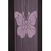 Kelebek  Model Li̇la Renk İp Perde Hazir Düğmeleri̇ Di̇ki̇lmi̇ş İp Perde 300*280 Cm