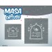 Hoşgeldin Ya Şehr-I Ramazan Yazılı Masa Örtüsü Gümüş 120X180 Cm