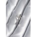 Pirinç Gümüş Renk Zirkon Taş Detay Kelebek Model Kadın Yüzük - Tj-Byk2986
