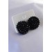 Siyah Kristal Taş Örme Düğme Model Kadın Küpe - Tj-Bkp7132
