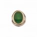 Yeşil Akik Taşlı Oval Model Gümüş Yüzük