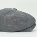 Ingiliz Stili London Yazlık Kasket Keten Gri Şapka