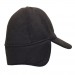 Kışlık Kep Siyah Polarlı Avcı Şapka Kulaklıklı Şapka