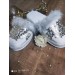Finezza Bride Pamuk Kuş Tüylü & Varaklı Beyaz Havlu Terlik 38-40 Numara - 516