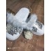 Finezza Bride Pamuk Kuş Tüylü & Varaklı Beyaz Havlu Terlik 38-40 Numara - 516
