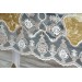 Finezza Çağla Lüx  Dantelli Kadife Kumaş Bej Masa Örtüsü 160X220 Cm - 100
