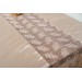 Finezza Elegant Lüx Dantelli Monoray Kumaş Bej Masa Örtüsü 170X230 Cm - 1050