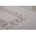 Finezza Esra Lüx Dantelli Keten Kumaş Krem Masa Örtüsü 160X230 Cm - 1119