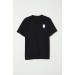 Finezza Heartless Baskılı Pamuk Siyah T-Shirt S Beden - 978