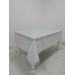 Finezza Paris Jakarlı Kumaş Güpürlü Beyaz Masa Örtüsü 160X220 Cm - 965
