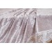 Finezza Pera Lüx  Dantelli Kadife Kumaş Gümüş Masa Örtüsü 160X220 Cm - 1010
