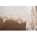Finezza Perla Lüx Dantelli Simli Keten Kumaş Bej Masa Örtüsü 160X230 Cm - 1156