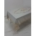 Finezza Perla Lüx Dantelli Simli Keten Kumaş Gri Masa Örtüsü 160X230 Cm - 1157