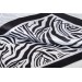 Finezza Zebra Baskılı Kumaş Siyaha Beyaz Runner&Kırlent Seti 3 Parça  - 1377