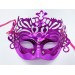 Parti Aksesuar Metalize Ekstra Parlak Hologramlı Parti Maskesi Fuşya Renk 23X14 Cm