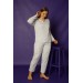Nisanca 2 İplik Anne Pijama Takımı- Uzun Kol Anne Pijaması