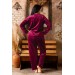 Nisanca Büyük Beden Kadife Kadın Pijama Takımı - Süper Soft Kadife