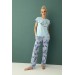 Nisanca  Desenli Kısa Kol Mevsimlik Kadın Pijama Takımı