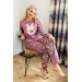Nisanca Desenli Kışlık Kadın Welsoft Polar Pijama Takımı