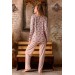 Nisanca Mevsimlik Bambu Anne Pijama Takımı- Uzun Kollu Pijama