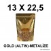 13X22,5 Cm Gold-Metalize Renk Doypack Torba /50/