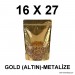 16X27 Cm Gold-Metalize Renk Doypack Torba /51/