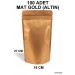 16X27 Cm Mat Gold (Altın Renkli) (100 Adet) Kilitli Doypack Torba 500 Gr