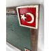 Eski̇ Nostalji̇k Yazi Tahtasi Türk Bayrak Moti̇fli̇ Ölçü 75X54 Cm H 3,2 Cm
