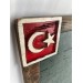 Eski̇ Nostalji̇k Yazi Tahtasi Türk Bayrak Moti̇fli̇ Ölçü 75X54 Cm H 3,2 Cm
