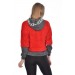 Kapüşonlu Baskılı Uzun Kollu  Kırmızı Peluş Kadın Sweatshirt